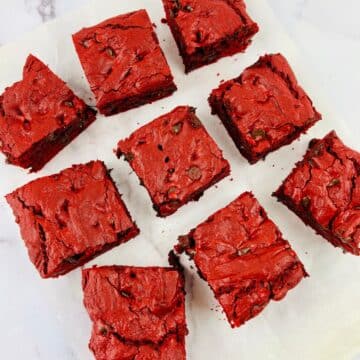 Thumbnail of red velvet cake mix brownies.