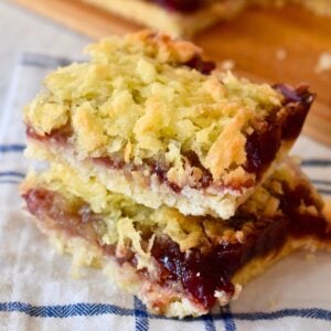 Raspberry Coconut Bars.