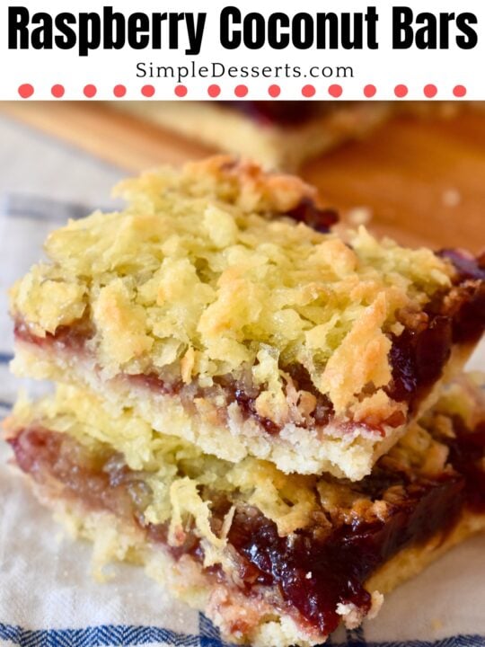 Raspberry Coconut Bars.