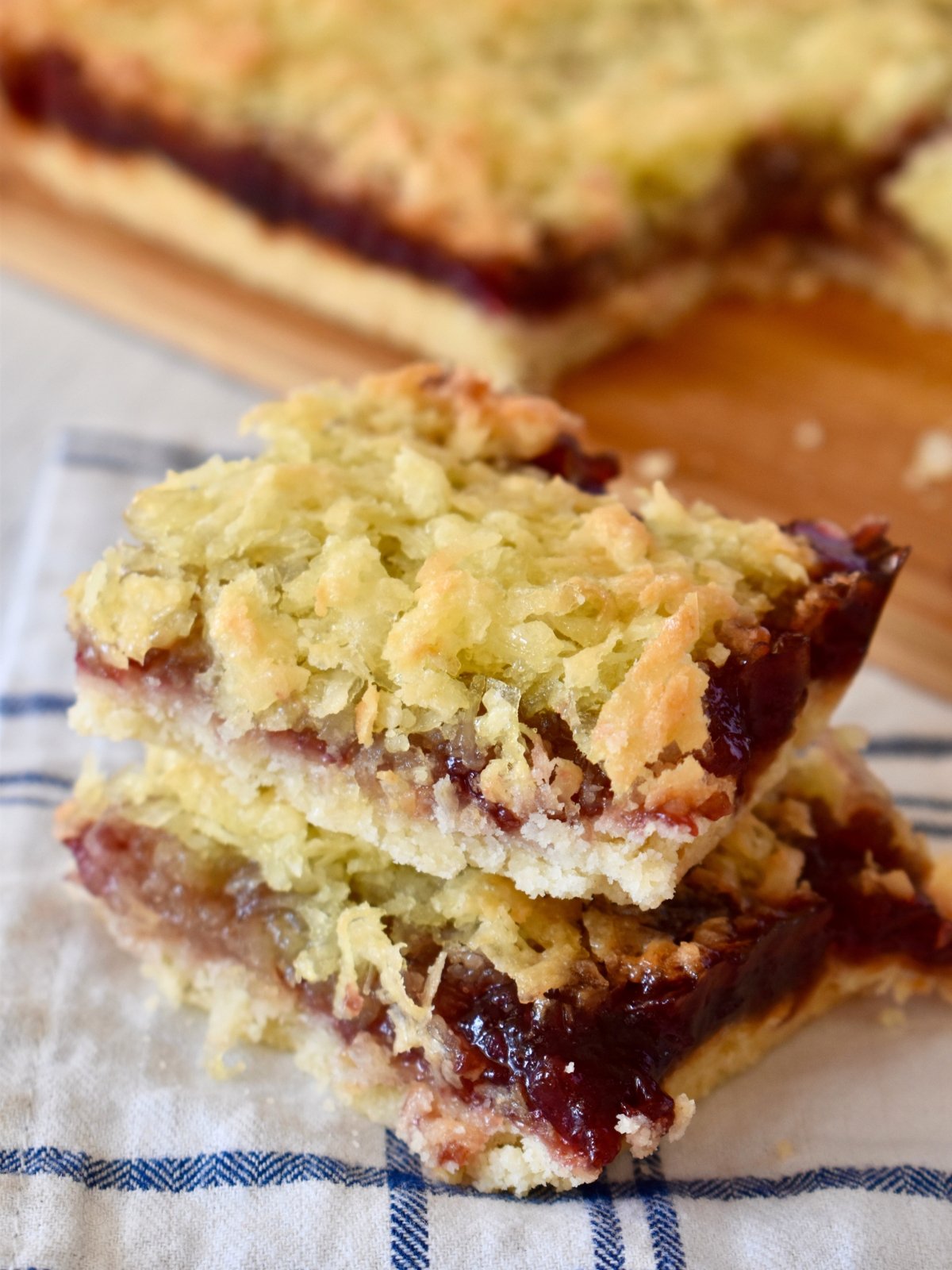Raspberry Coconut Bars.
