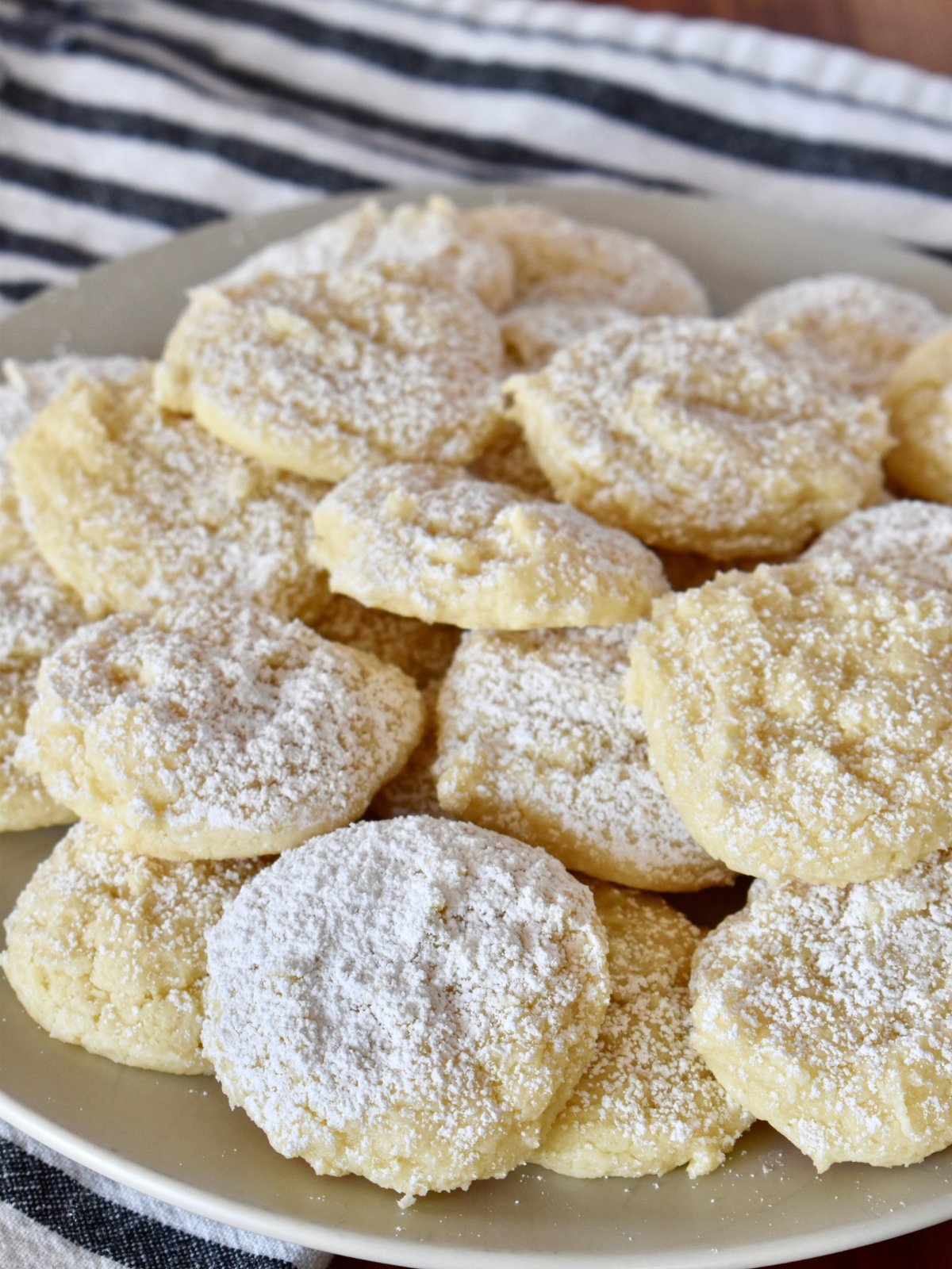 Cream Cheese Cake Mix Cookies on a plate.